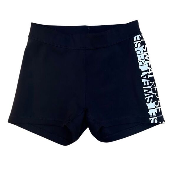 Adidas Techfit Climalite Training Shorts Women's Small Black Sweat Rep Graphic - Picture 1 of 8